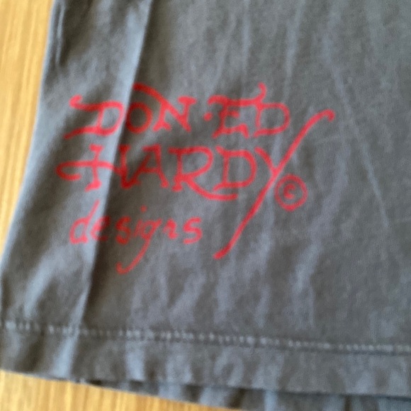 ❤️ Ed Hardy by Christian Audigier Tiger Logo Tee Size Large - Picture 8 of 10